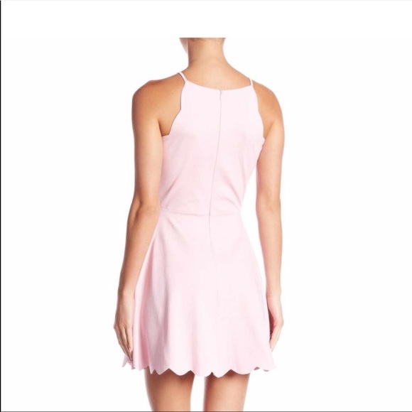 Love...Ady scallop halter dress - hot pink - Picture 2 of 2